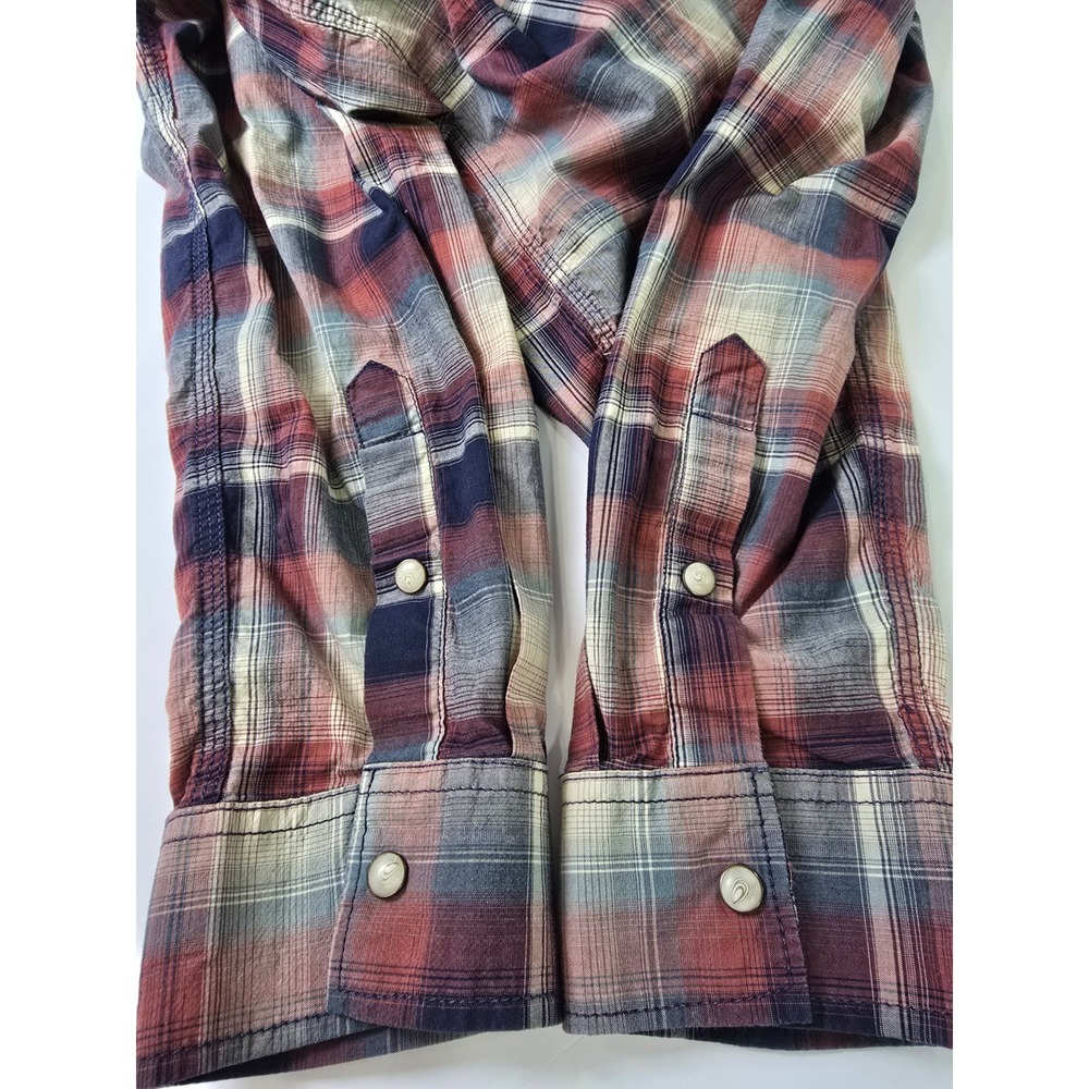 Carhartt Button Down Shirt Mens XL Red Blue Plaid Relaxed Fit Long Sleeve Snap - Picture 9 of 11